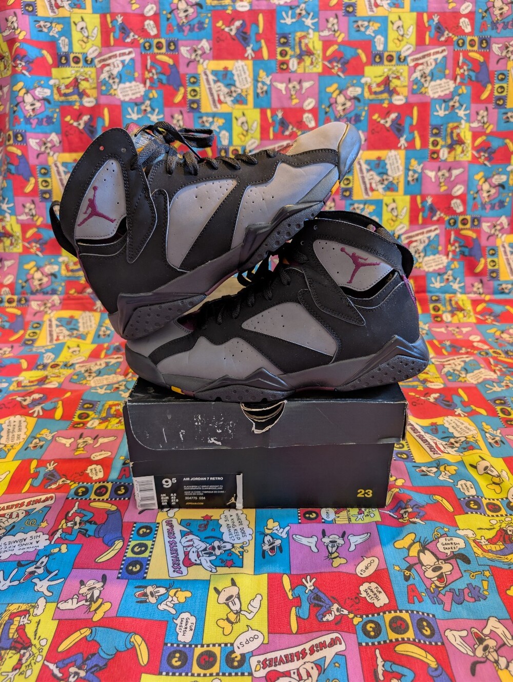 Size 9.5- Air Jordan 7 Retro Bordeaux 2015